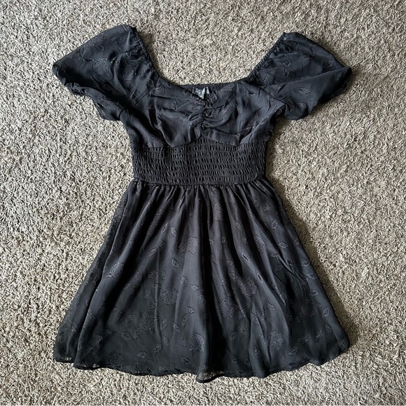 Lily Rose Black Lace Skater Dress - Picture 1 of 10